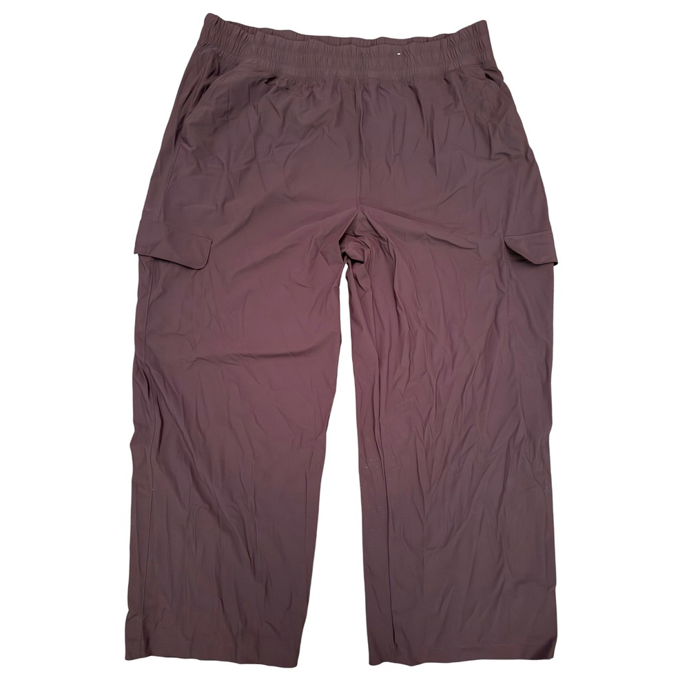 Old Navy SleekTech Go-Dry Cargo Pants XXL Purple Activewear Wide Leg